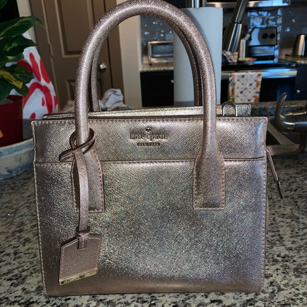 Rose Gold Kate Spade crossbody bag